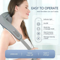 Neck and Shoulder Massager -Masajeador electrico para cuello y hombros (calor+shiatsu)